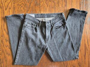 Gap Soft Flex Jeans Mens 30x28 Black Wash Straight Fit Stretch 455578-00